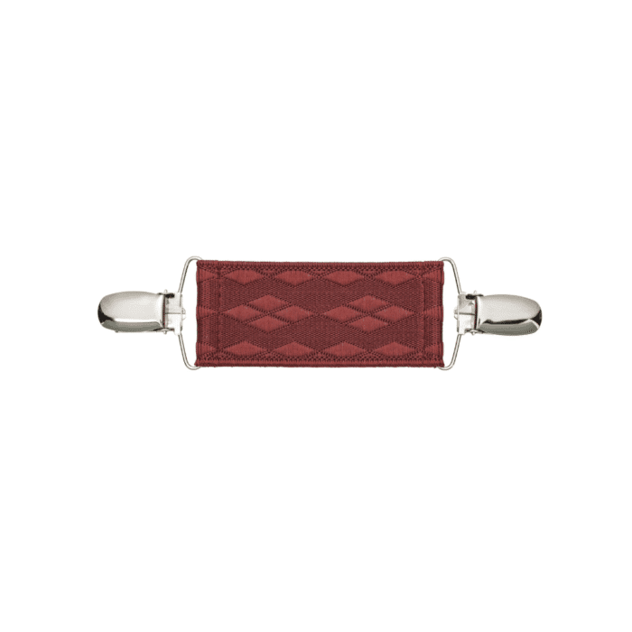 Spinkobroszka TwinPin Bordo romby 8 cm - obrazek 1