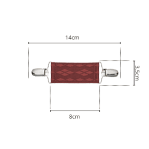 Spinkobroszka TwinPin Bordo romby 8 cm