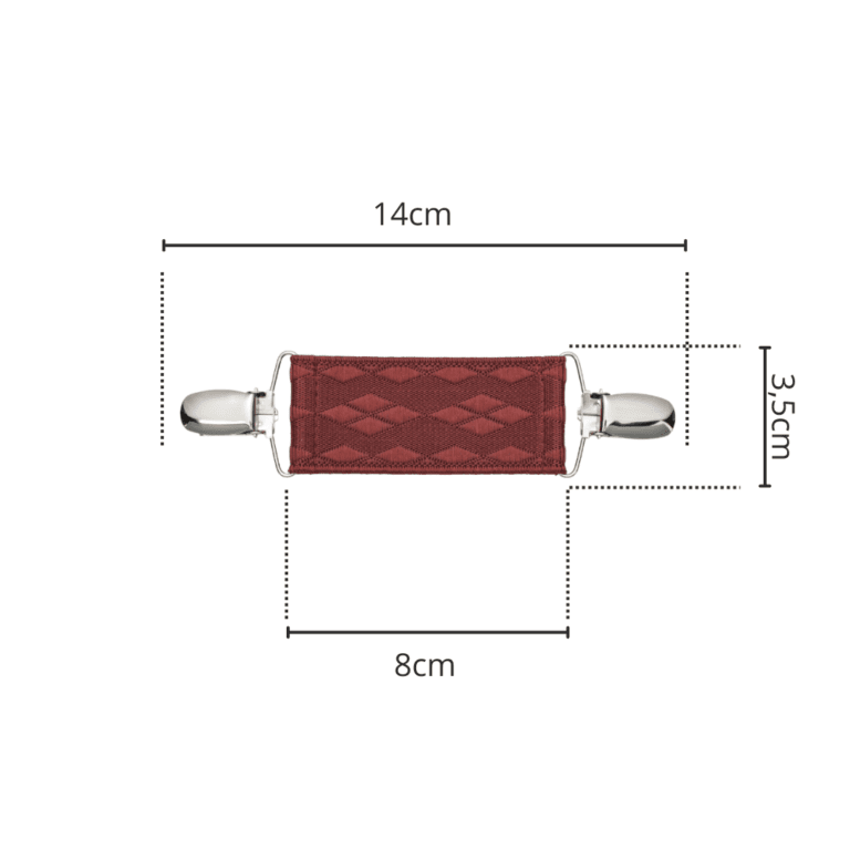 Spinkobroszka TwinPin Bordo romby 8 cm