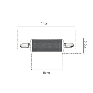 Spinkobroszka TwinPin Szare skosy 8 cm