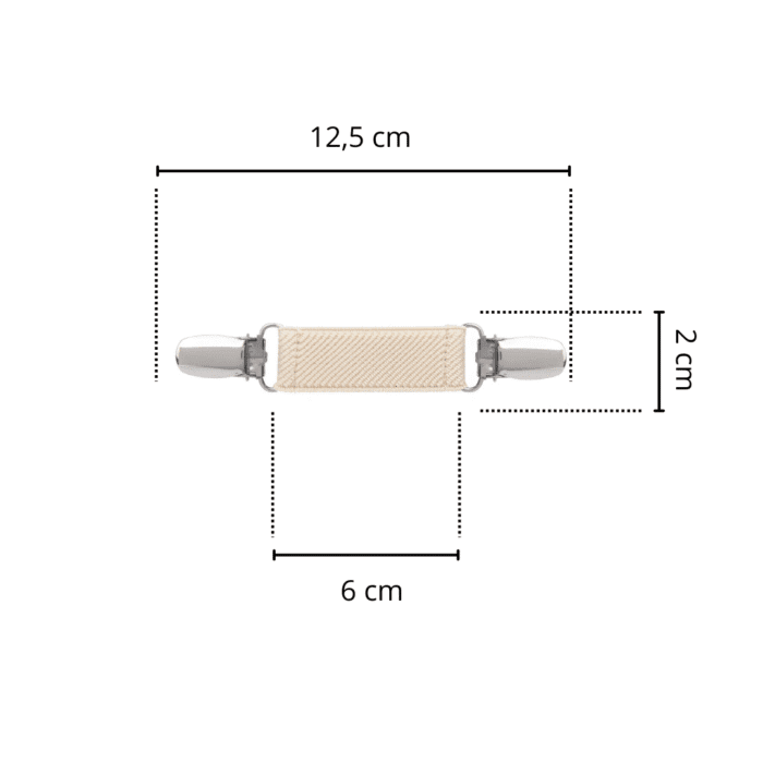 Spinkobroszka TwinPin Beżowa 6 cm - obrazek 2