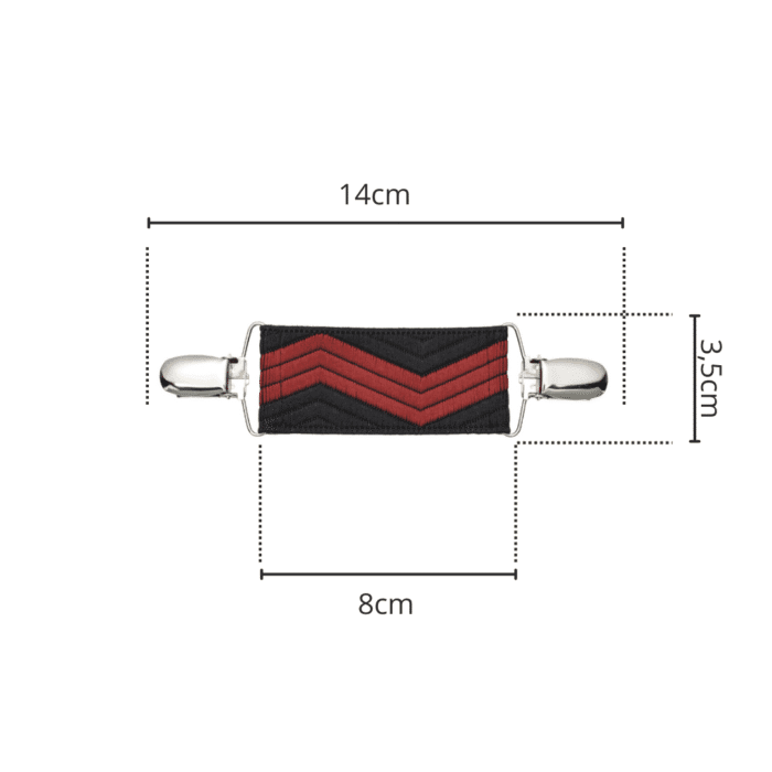 Spinkobroszka TwinPin Bordo zygzak 8 cm - obrazek 2