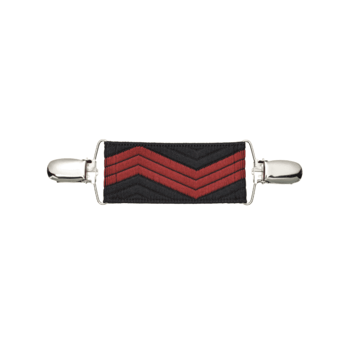 Spinkobroszka TwinPin Bordo zygzak 8 cm - obrazek 1