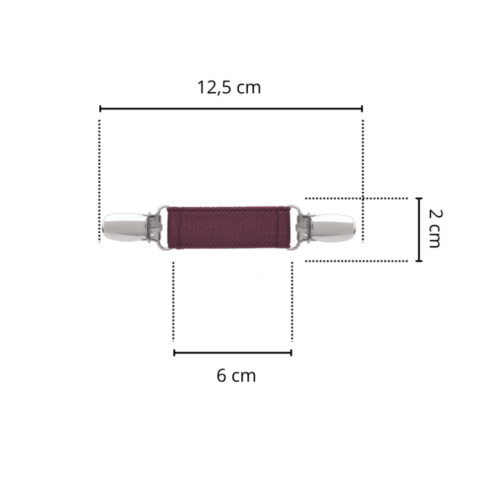 Spinkobroszka TwinPin Bordowa 6 cm - obrazek 2