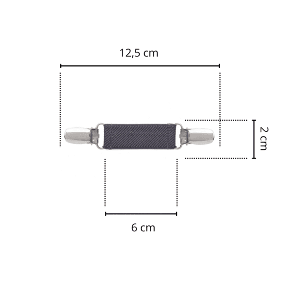 Spinkobroszka TwinPin Ciemnoszara 6 cm