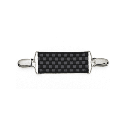 Spinkobroszka TwinPin Czarna szachownica 8 cm