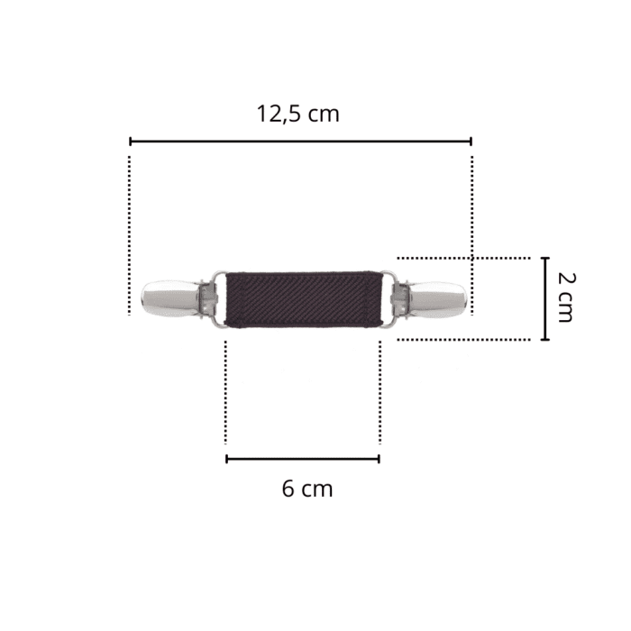 Spinkobroszka TwinPin Brązowa 6 cm - obrazek 2