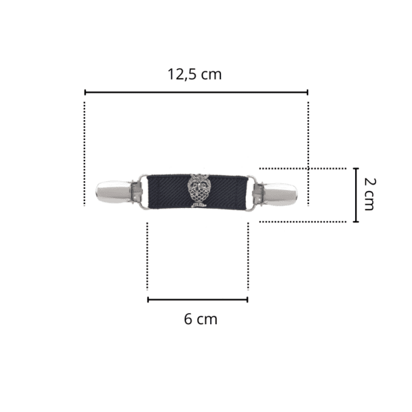 Spinkobroszka TwinPin Czarna sowa 6 cm