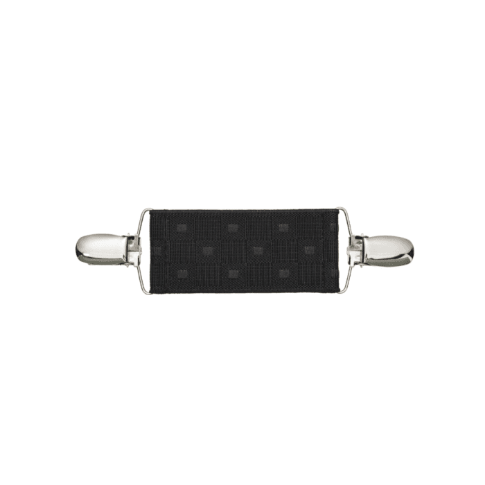 Spinkobroszka TwinPin Czarne kwadraciki 8 cm - obrazek 1