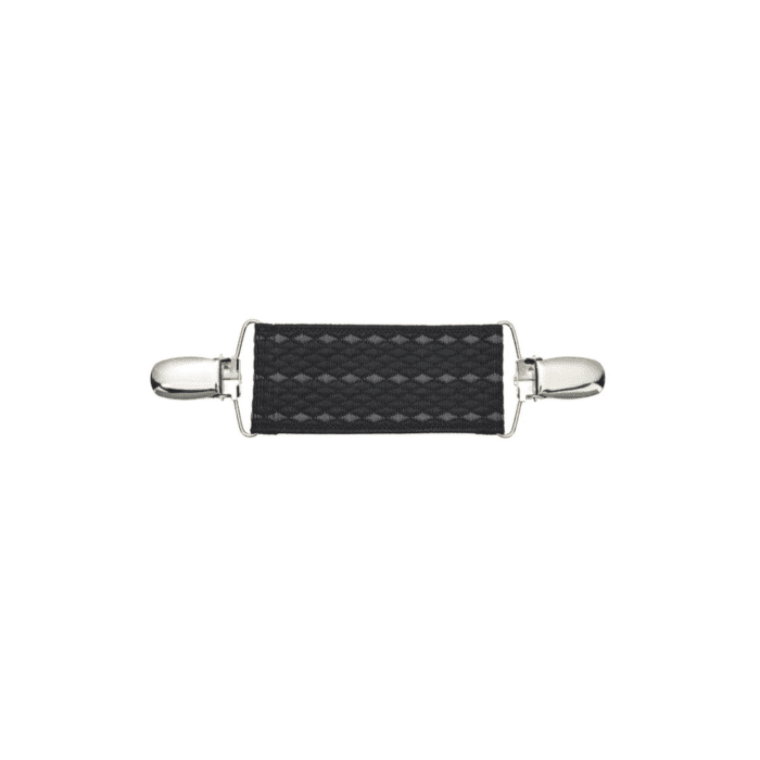 Spinkobroszka TwinPin Czarne romby małe 8 cm - obrazek 1