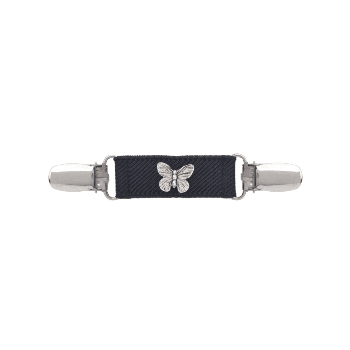 Spinkobroszka TwinPin Czarny motyl 6 cm - obrazek 1