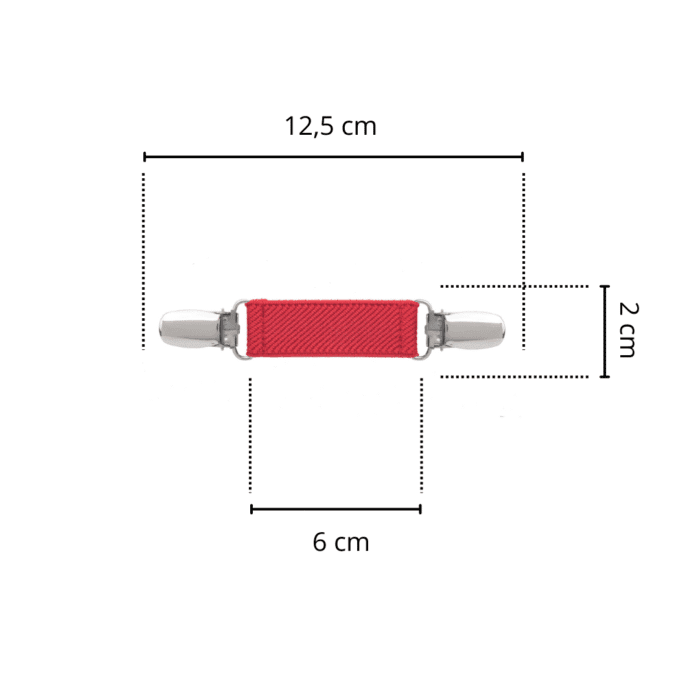 Spinkobroszka TwinPin Czerwona 6 cm - obrazek 2