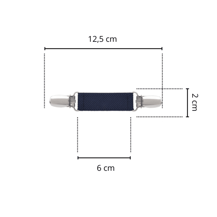 Spinkobroszka TwinPin Granatowa 6 cm - obrazek 2