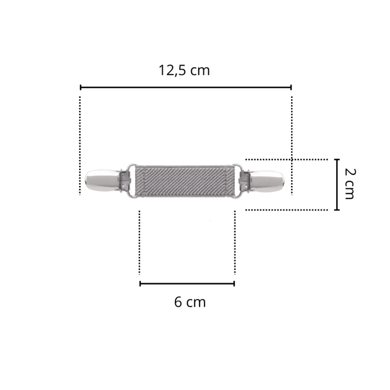Spinkobroszka TwinPin Jasnoszara 6 cm