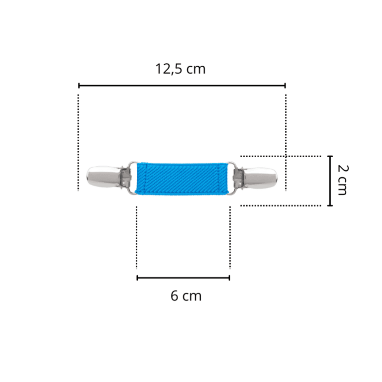 Spinkobroszka TwinPin Błękitna 6 cm