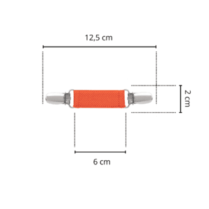 Spinkobroszka TwinPin Pomarańczowa 6 cm