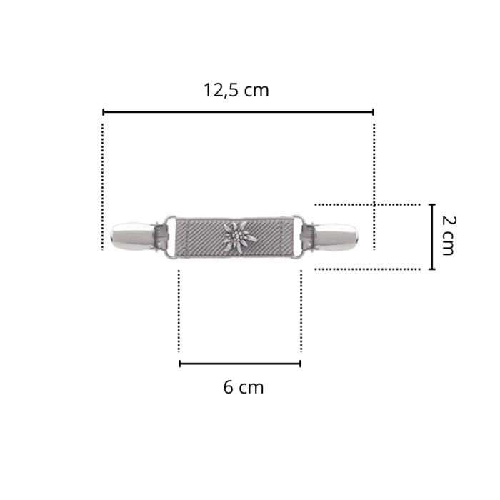 Spinkobroszka TwinPin Szara szarotka 6 cm - obrazek 2