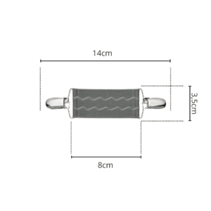 Spinkobroszka TwinPin Szare fale 8 cm
