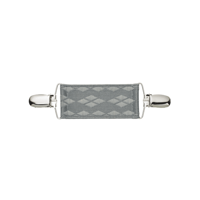 Spinkobroszka TwinPin Szare romby 8 cm - obrazek 1
