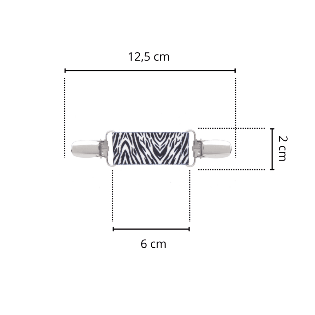 Spinkobroszka TwinPin Zebra 6 cm