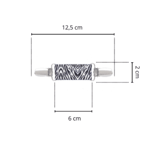 Spinkobroszka TwinPin Zebra 6 cm
