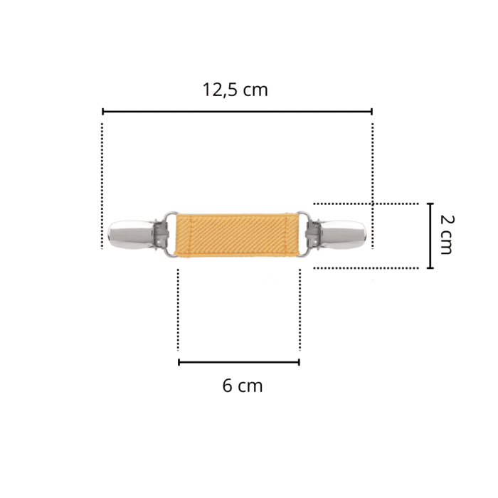 Spinkobroszka TwinPin Żółta 6 cm - obrazek 2