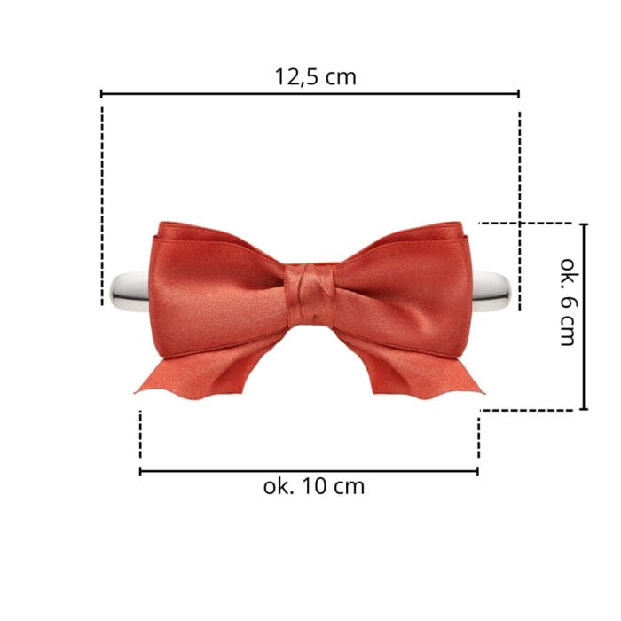 TwinPin Kokoro Bow Orange - spinka z ręcznie wiązana kokardą - obrazek 2