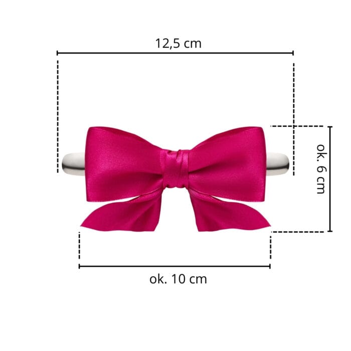 TwinPin Kokoro Bow Pink - spinka z ręcznie wiązana kokardą - obrazek 2