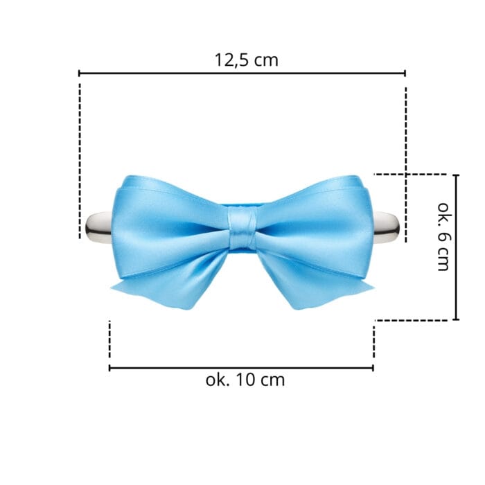 TwinPin Kokoro Bow Sky Blue - spinka z ręcznie wiązana kokardą - obrazek 2