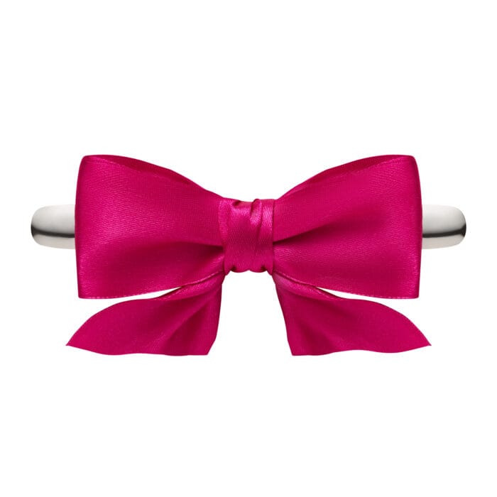 TwinPin Kokoro Bow Pink - spinka z ręcznie wiązana kokardą - obrazek 1