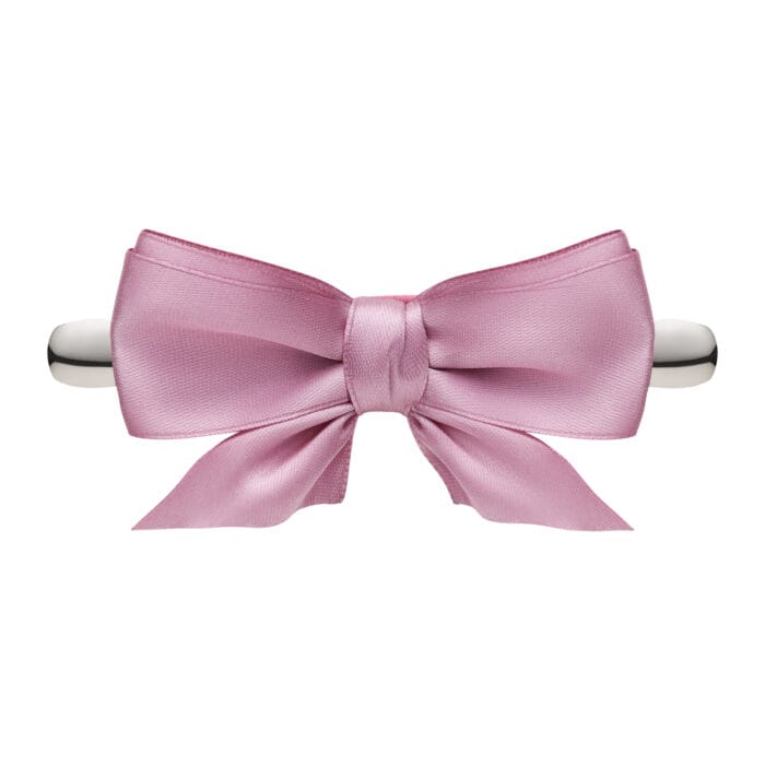TwinPin Kokoro Bow Dusty Pink - spinka z ręcznie wiązana kokardą - obrazek 1