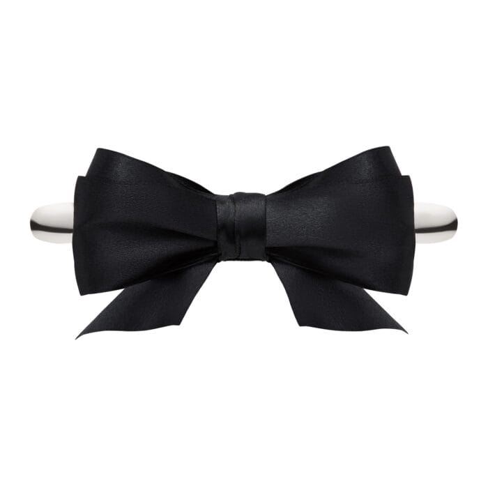 TwinPin Kokoro Bow Black - spinka z ręcznie wiązana kokardą - obrazek 1